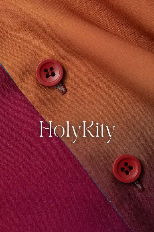 Bluse aus Satin mit Knotensaum in Ombré-Optik 