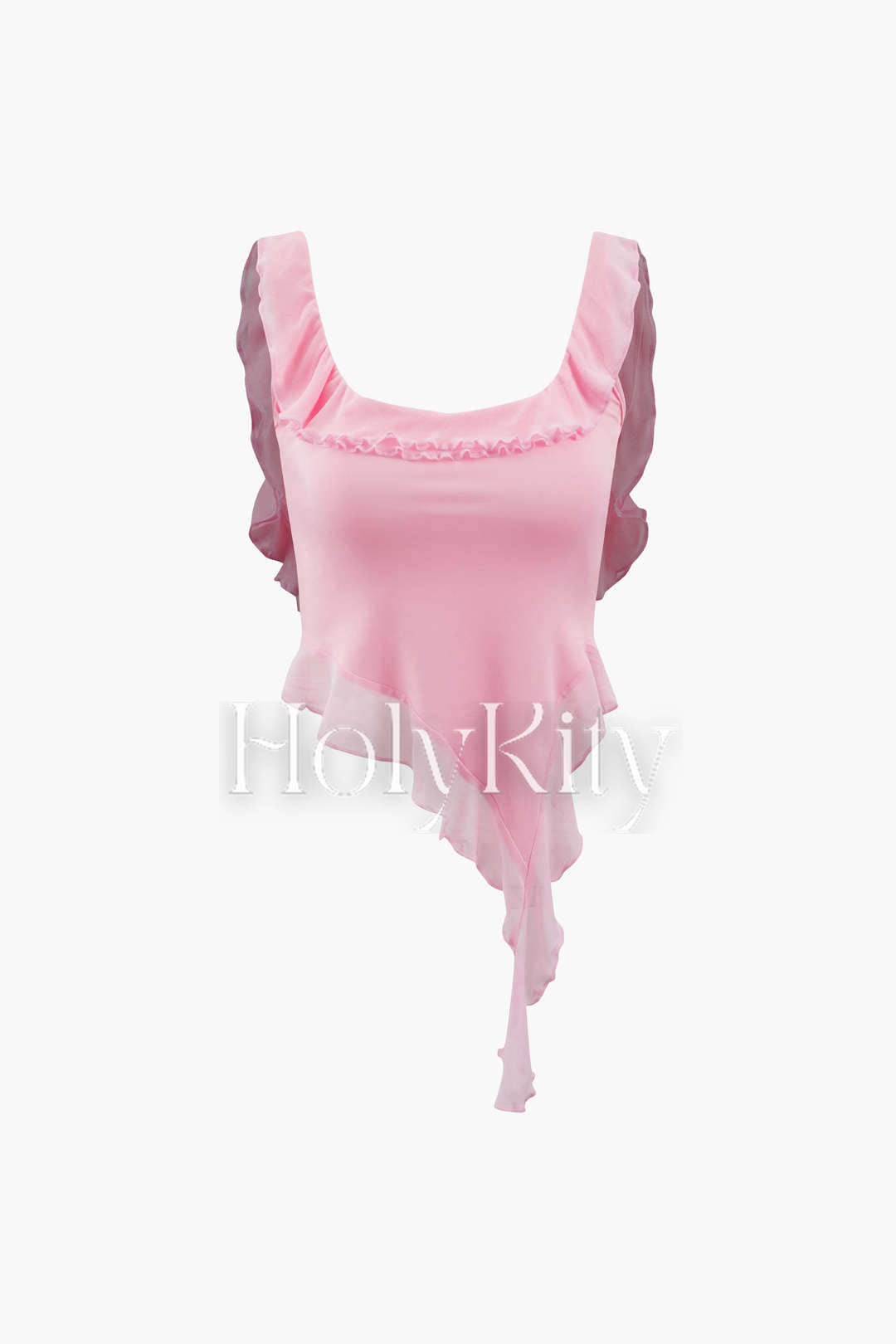 U-neck Ruffle Cami Top