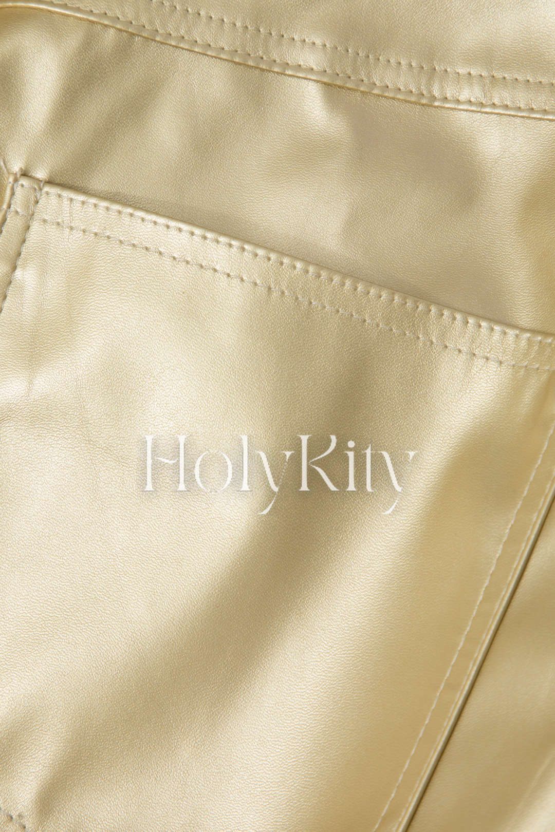 Metallic Faux Leather Shorts