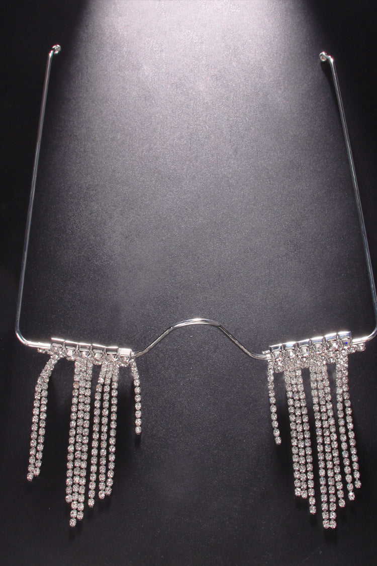 Rhinestone fringe face accessories