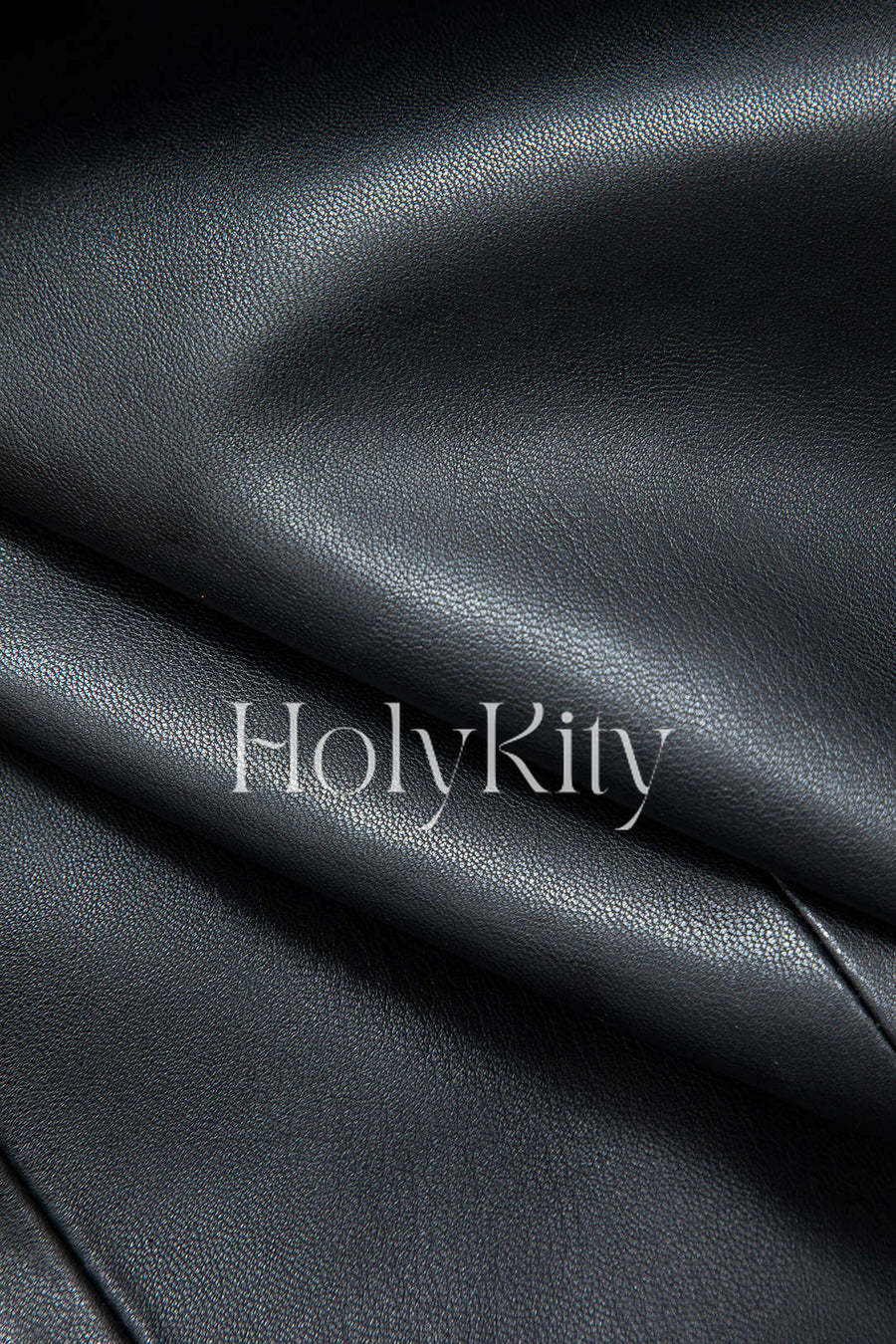 Faux Leather Zipper Crop Jacket