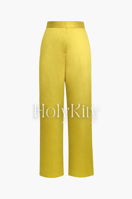 Satin Elastic Waist Trousers