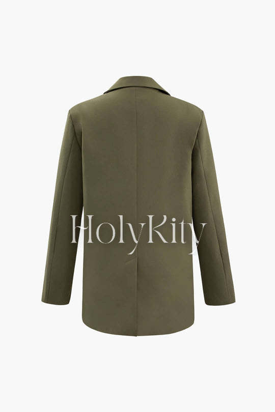 Blazer croisé à revers crantés 