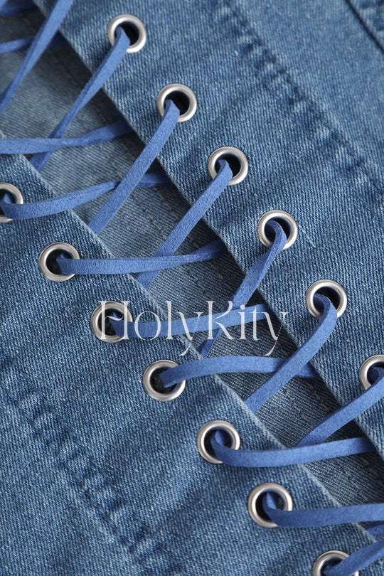 Denim Corset Top