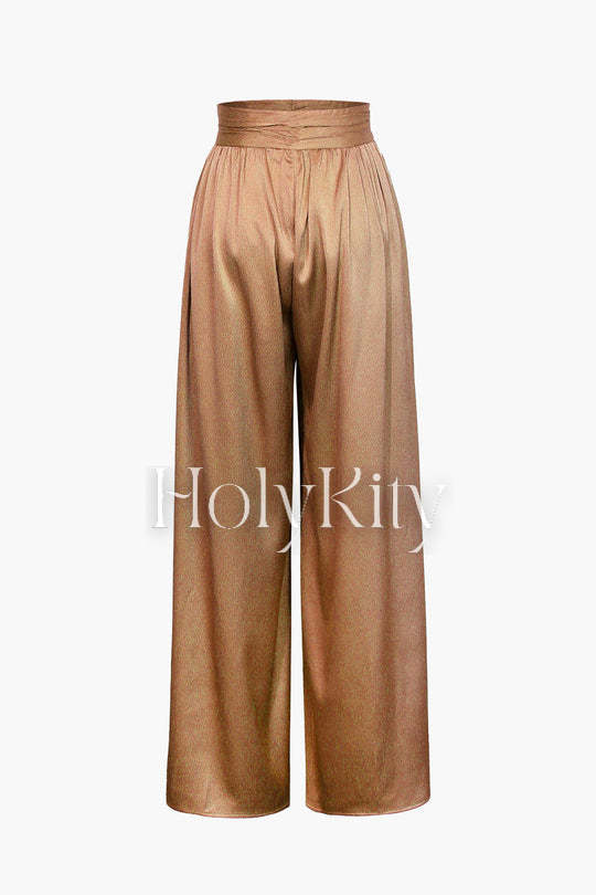 Heavy Satin Wide Leg Pants