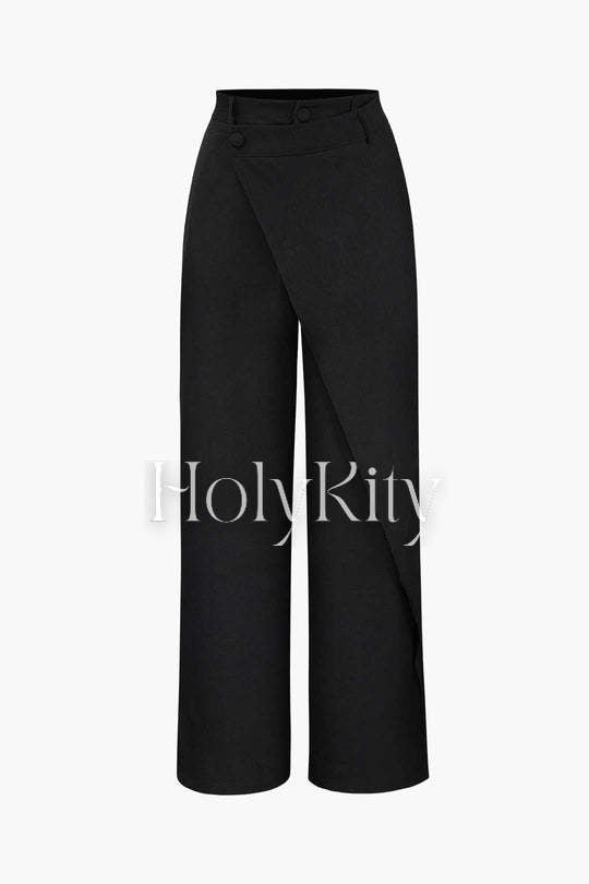 Draped Wrap Suit Pants
