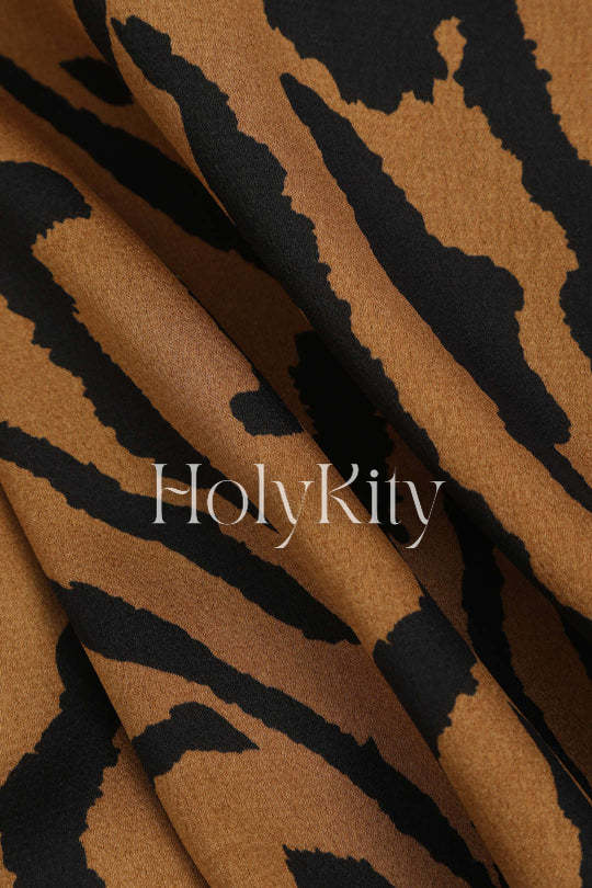 Stripe Print Wide Leg Trousers