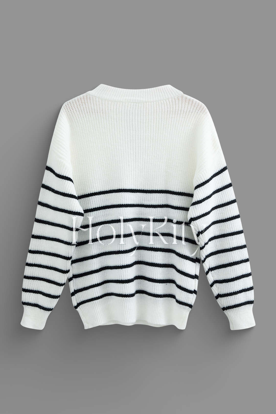 Pull rayé zippé 