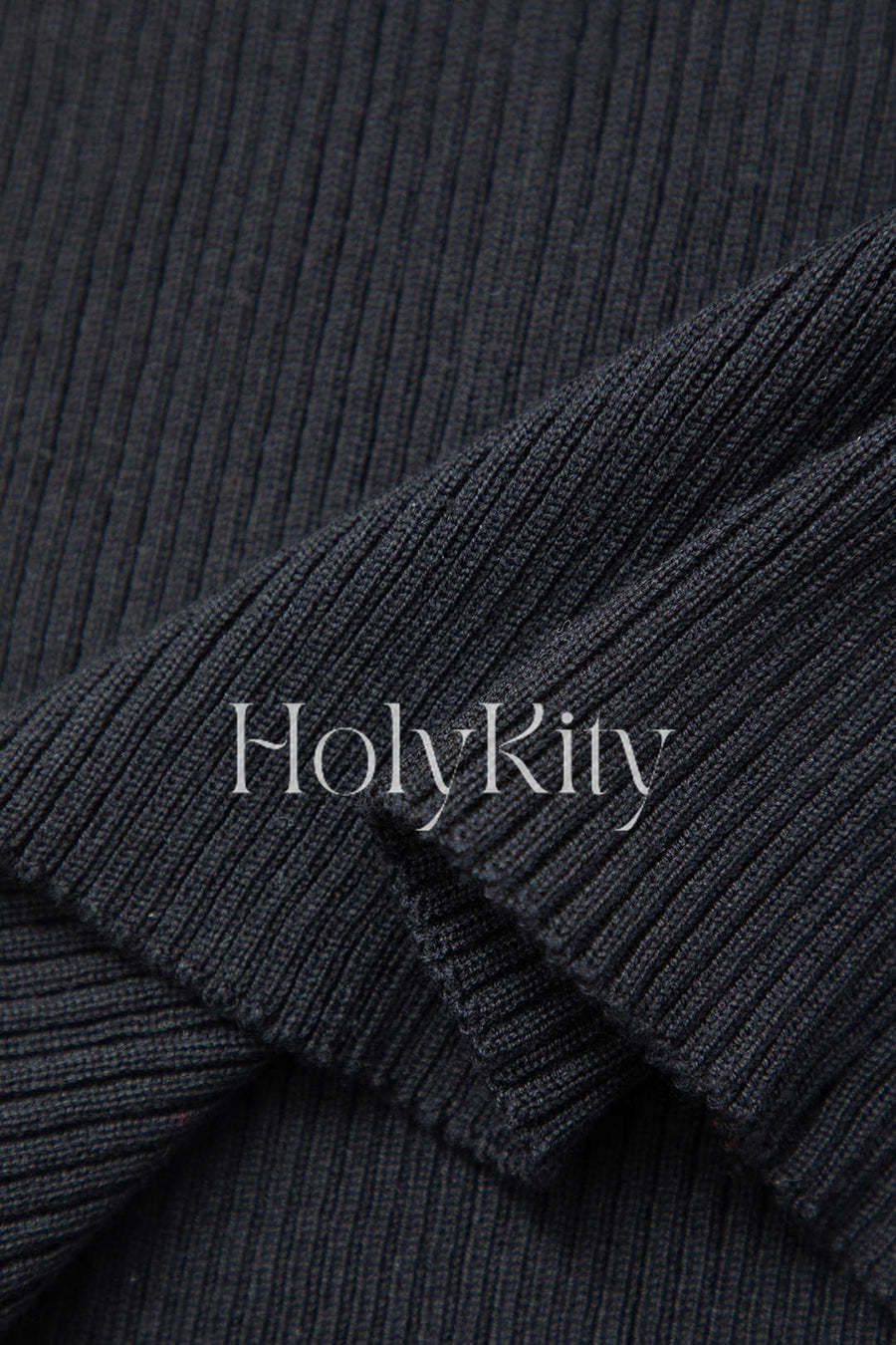Solid Knit Cut Out Midi Dress