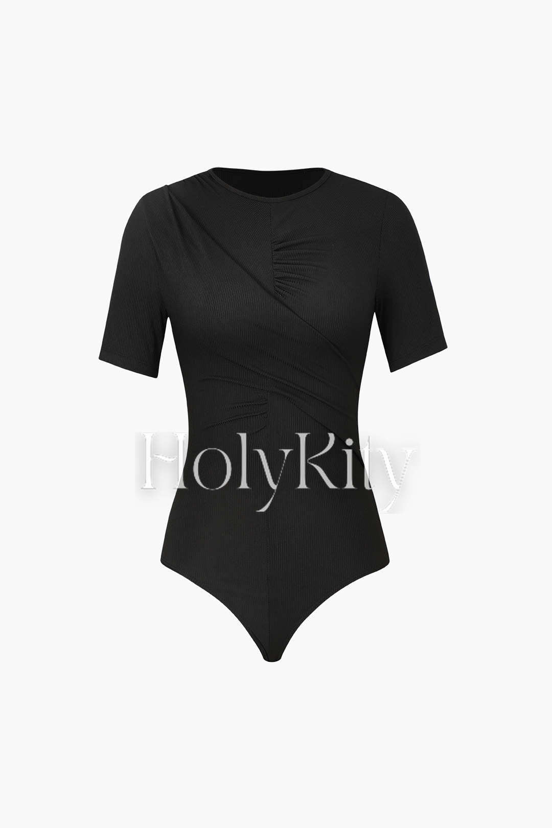 Body asymétrique à manches courtes 
