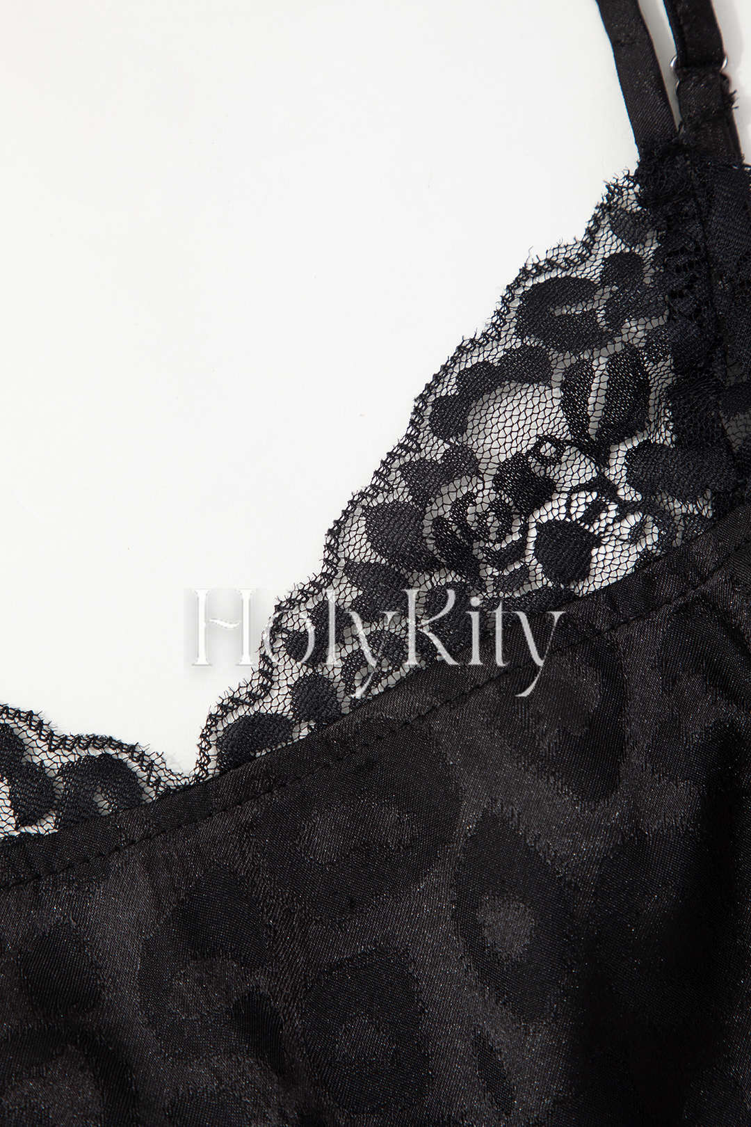 Robe longue asymétrique à bordure en dentelle jacquard 