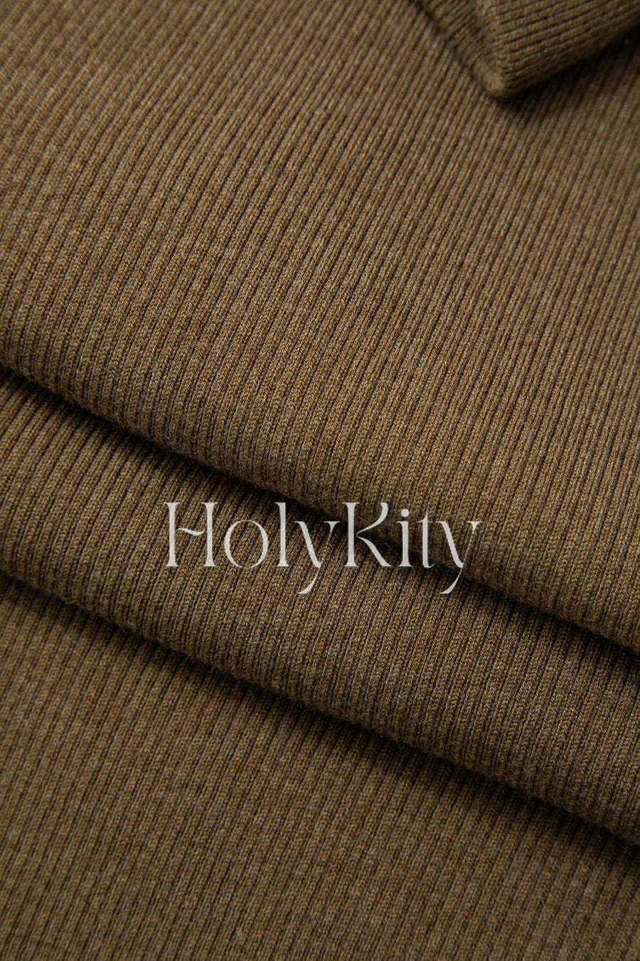 High Waist Split Knit Max Skirt