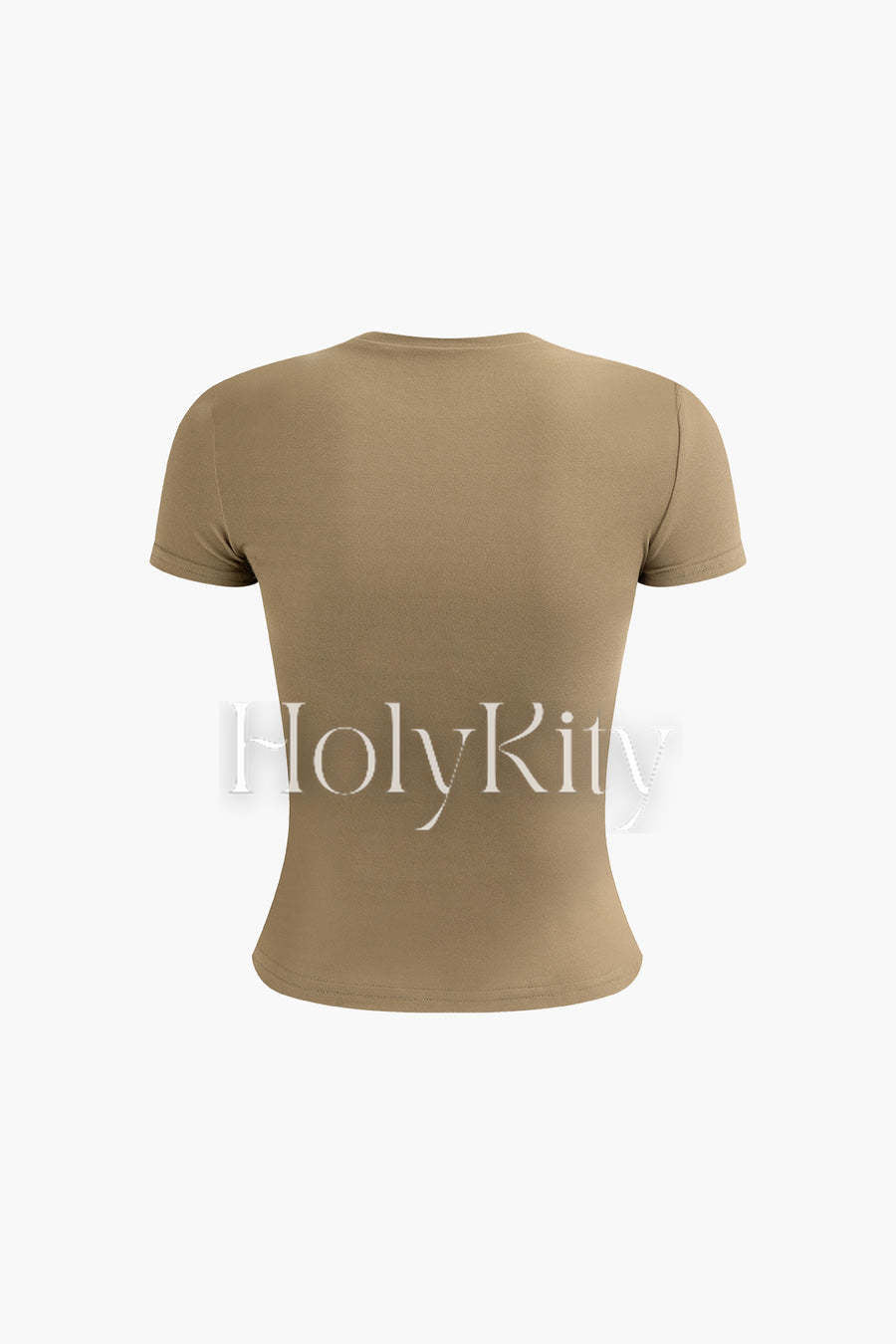 T-shirt uni à col rond 