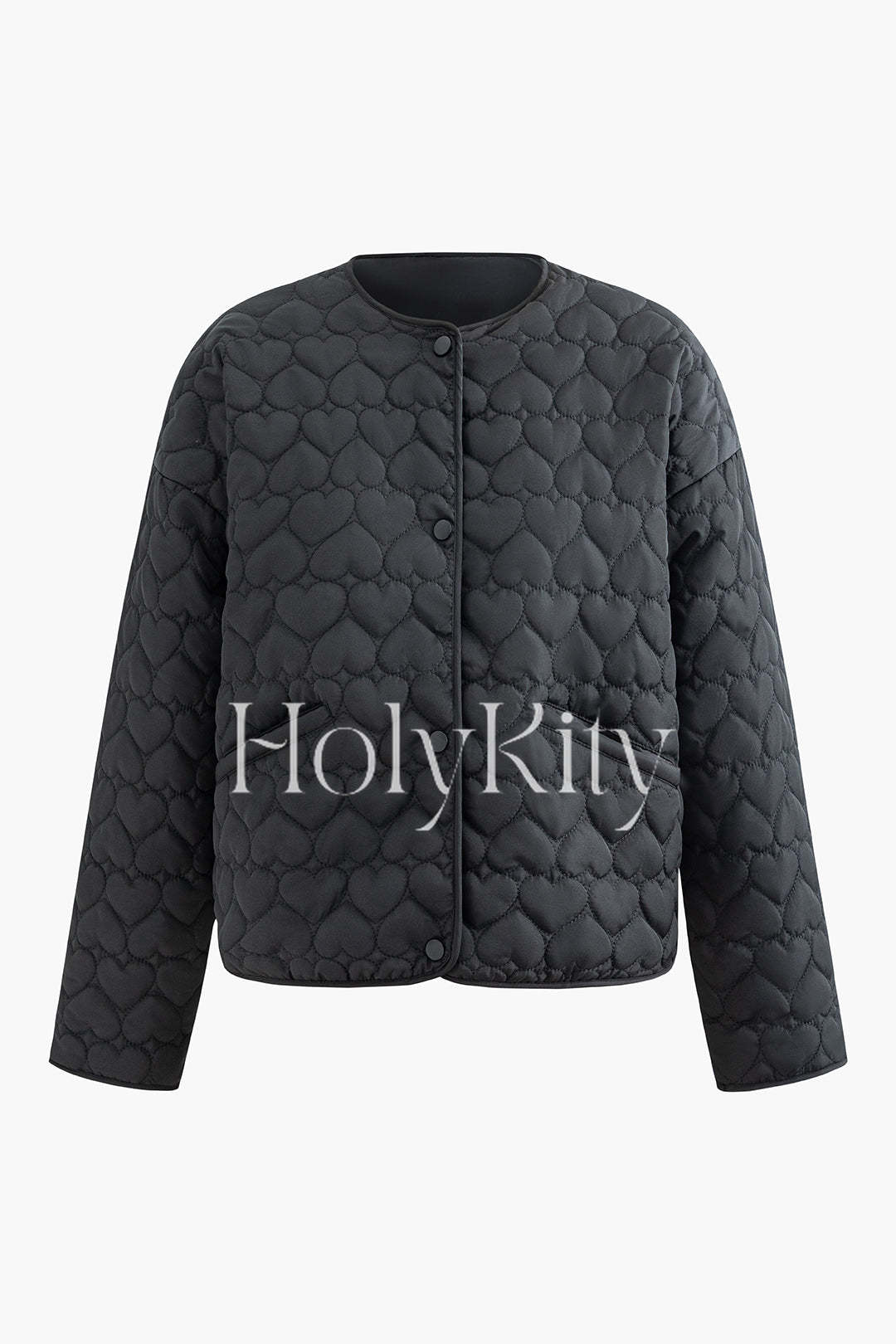Manteau matelassé en forme de cœur 