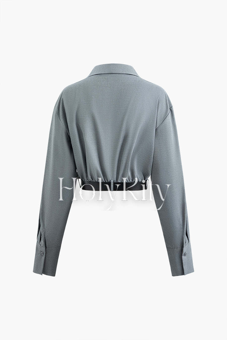 Chemise à manches longues avec ceinture 
