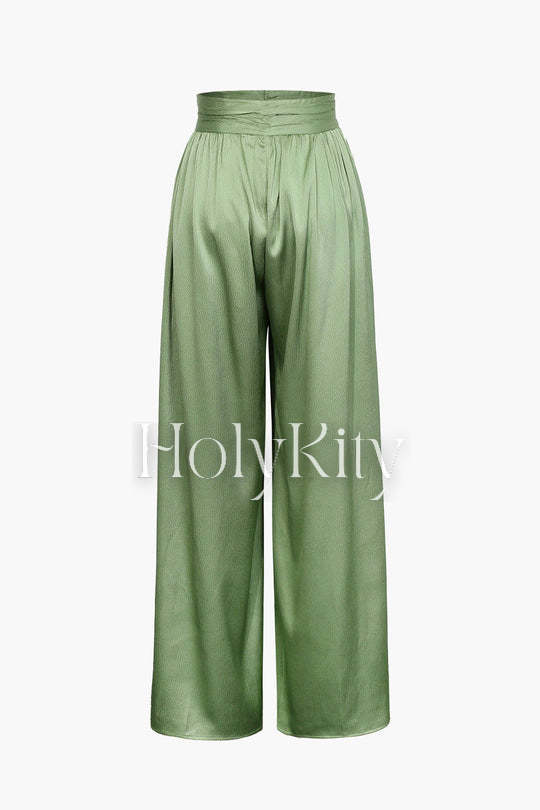 Heavy Satin Wide Leg Pants