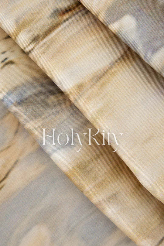 Marble Print Full-length Pants