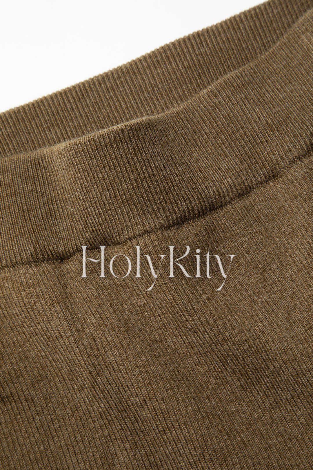 High Waist Split Knit Max Skirt