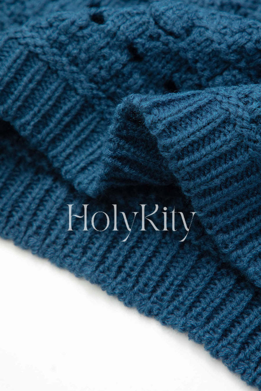 Haut court en tricot à capuche 