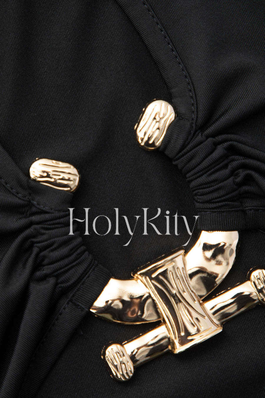 Ring Cut Out Front Long Sleeve Top