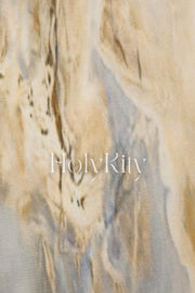 Marble Print Full-length Pants